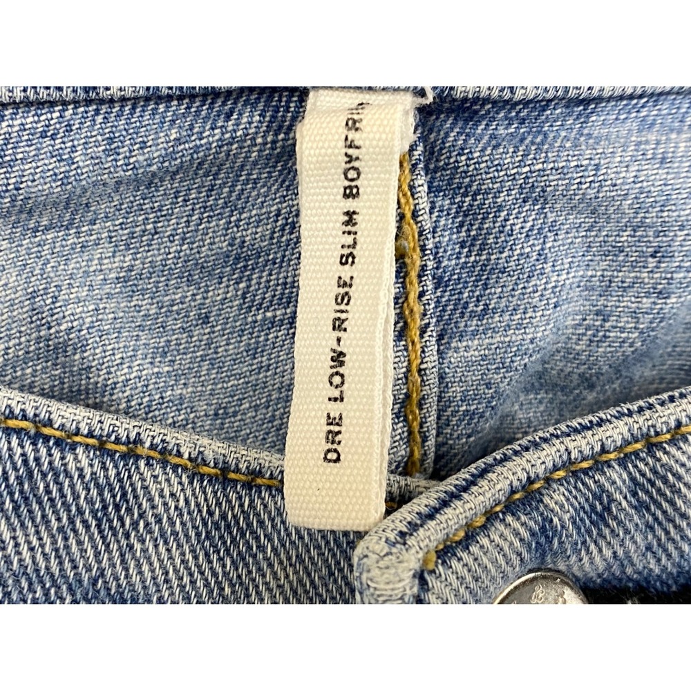 Rag & Bone Dre Low-Rise Slim Boyfriend Jeans Alyssa Distressed Light Wash 26 - Picture 3 of 12